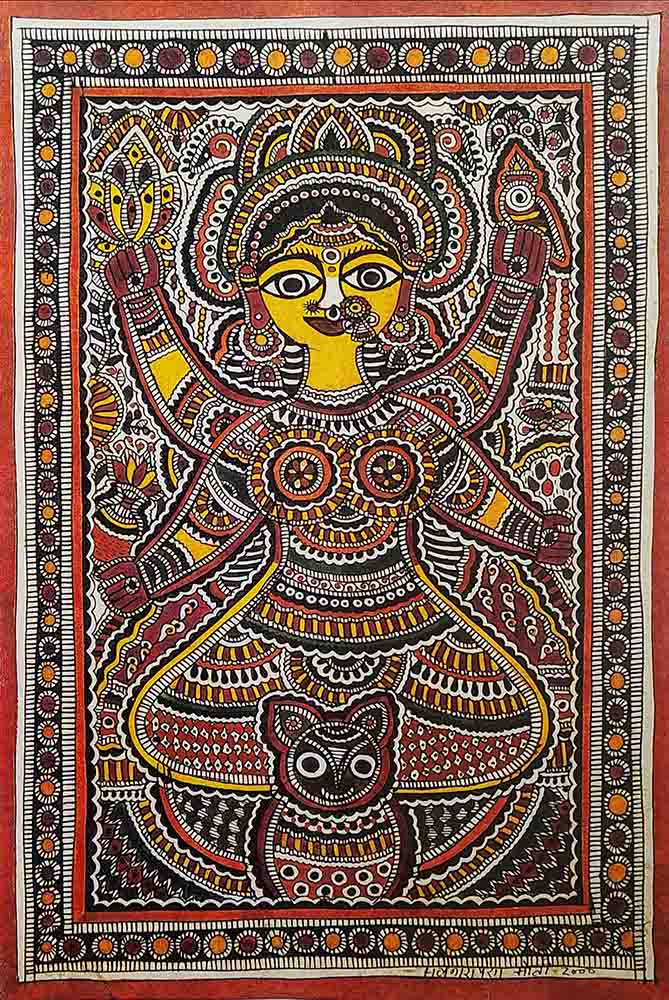 madhubani painting goddess