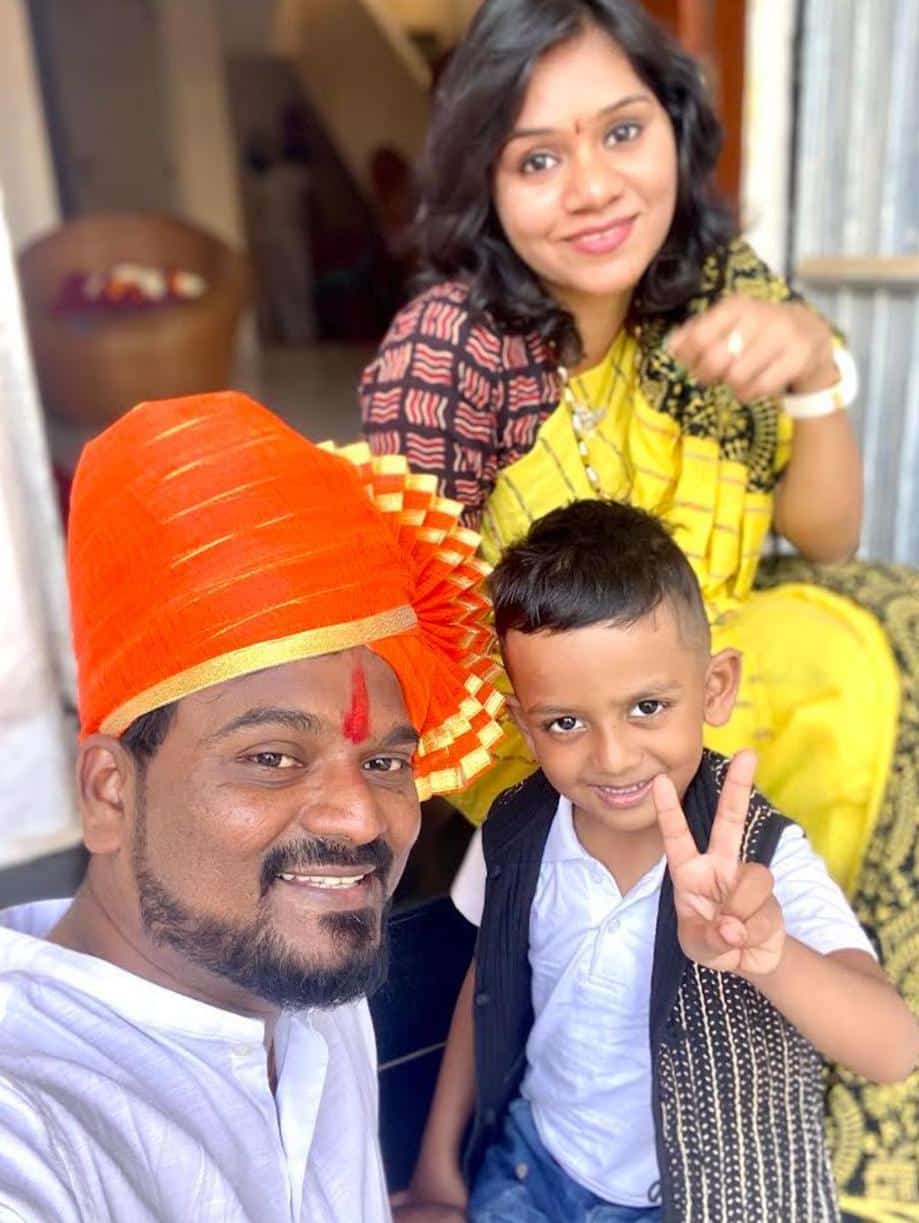 Siddharth Shingade with his family