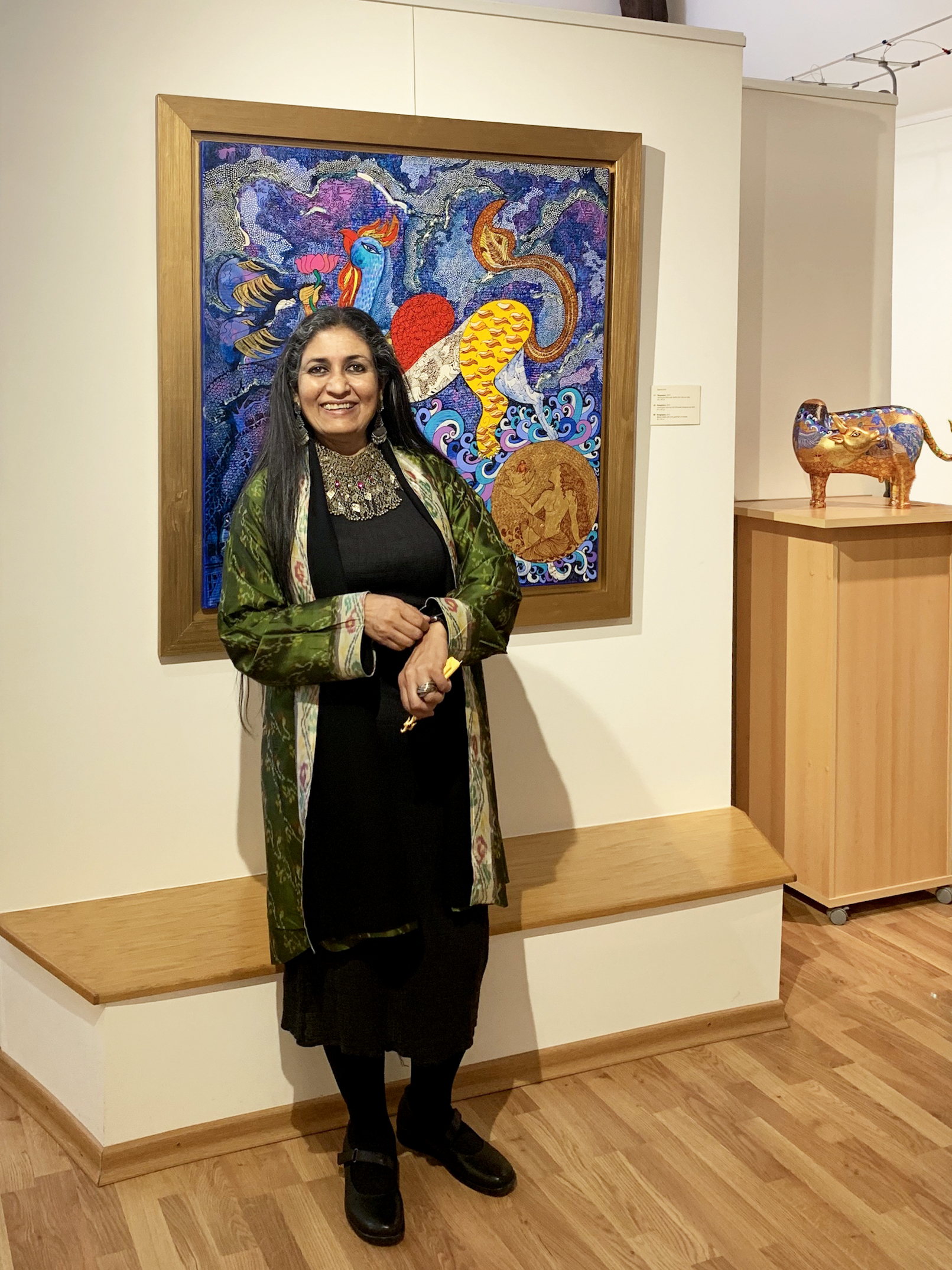 Seema Kohli at Indian Art exhibition in Belgium