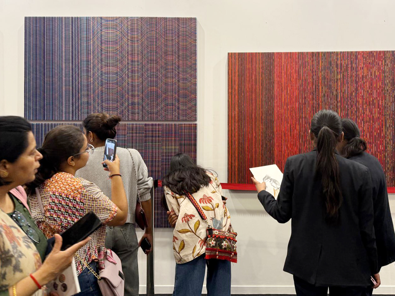 Art collectors and art lovers at Indian Art Fair 2025