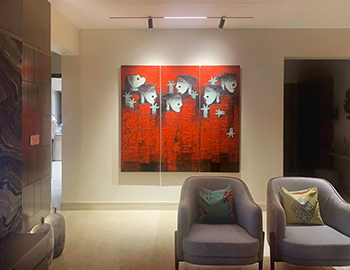 RECENT CLIENT INSTALLATIONS: ART BY BASUKI DAS GUPTA