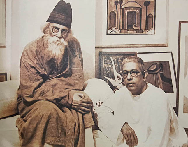 Jamini Roy with Rabindranath Tagore