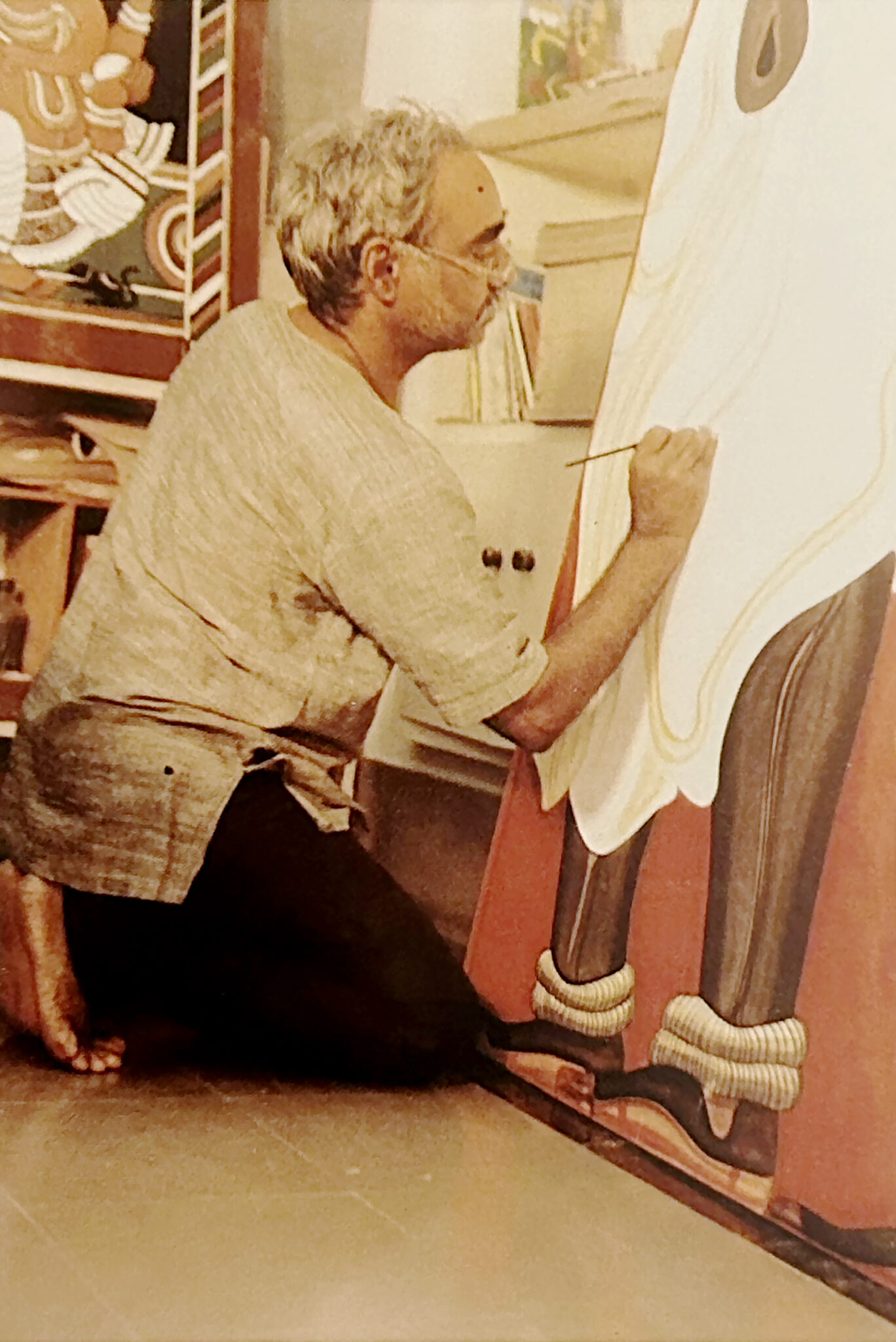 Artist Thota Vaikuntam painting