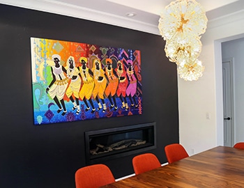 RECENT CLIENT INSTALLATIONS: ART BY ANURADHA THAKUR