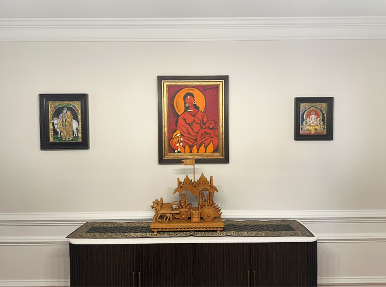 Client Installations: MF Husain - Lakshmi and Ganesha