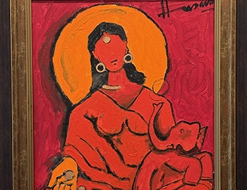 NEW ARRIVALS: PAINTING BY ARTIST M.F. HUSAIN
