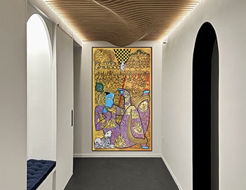 RECENT CLIENT INSTALLATIONS: COMMISSION PAINTING BY RAMESH GORJALA