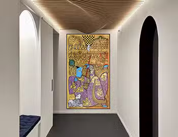 RECENT CLIENT INSTALLATIONS: COMMISSION PAINTING BY RAMESH GORJALA