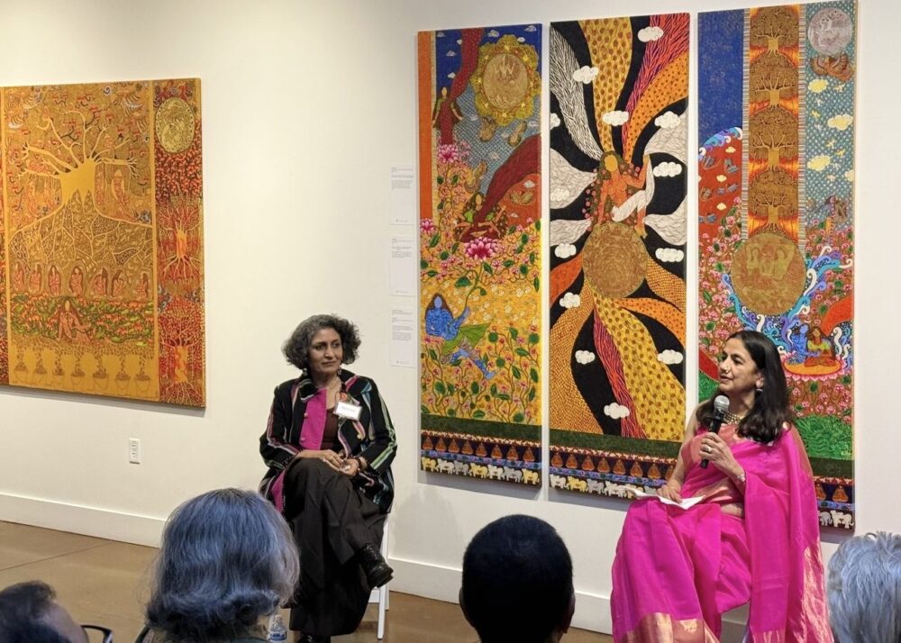 BEYOND THE EXHIBITION: CURATING AN IMMERSIVE JOURNEY WITH SEEMA KOHLI IN THE BAY AREA Seema Kohli during the opening reception of her Bay Area exhibition at Laasya Art
