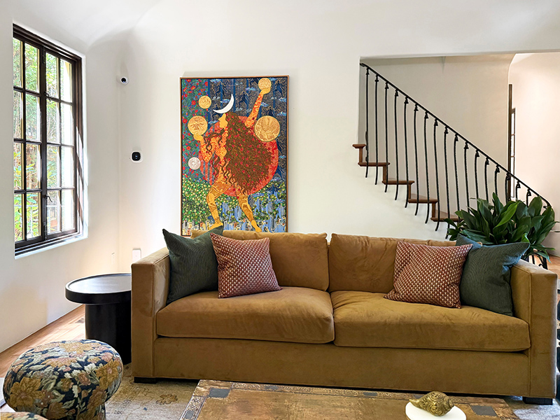 RECENT CLIENT INSTALLATIONS: PAINTING BY ARTIST SEEMA KOHLI Seema Kohli client installation painting