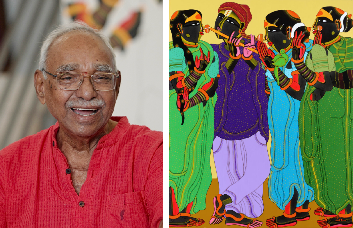 Indian artist Thota Vaikuntam | Thota Vaikuntam original painting