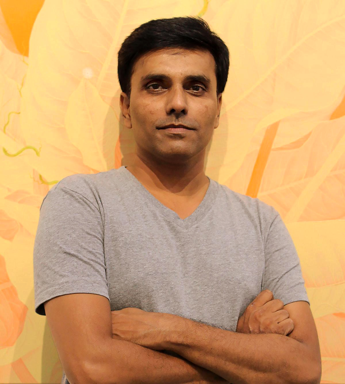 Portrait Manish Chavda, contemporary Indian artist