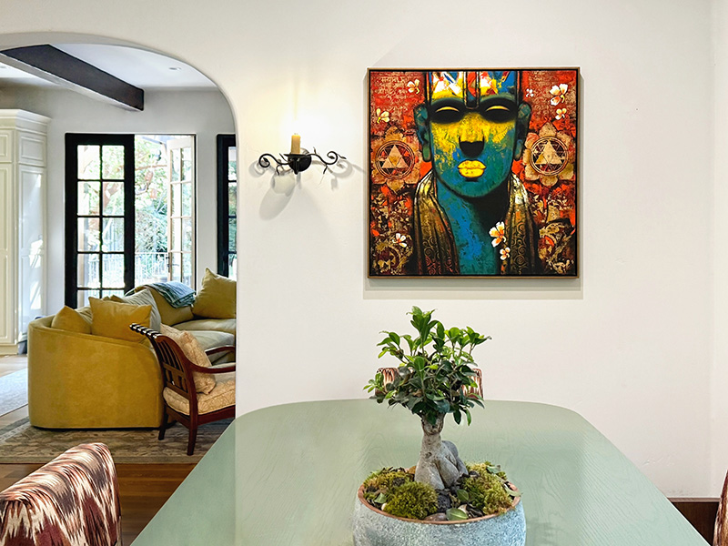 RECENT CLIENT INSTALLATIONS: PAINTING BY ARTIST SUJATA ACHREKAR Sujata Achrekar client home
